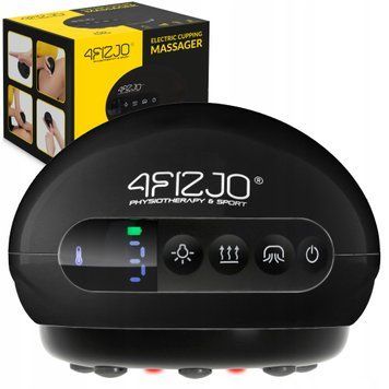 Масажна вакуумна банка 4FIZJO акумуляторна з ІЧ прогрівом Black (P-5907739318695) 50004696 фото