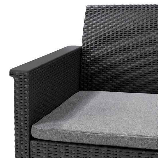 Комплект садових меблів Keter Emma balcony set, стіл-скриня, сірий 1425821475 фото