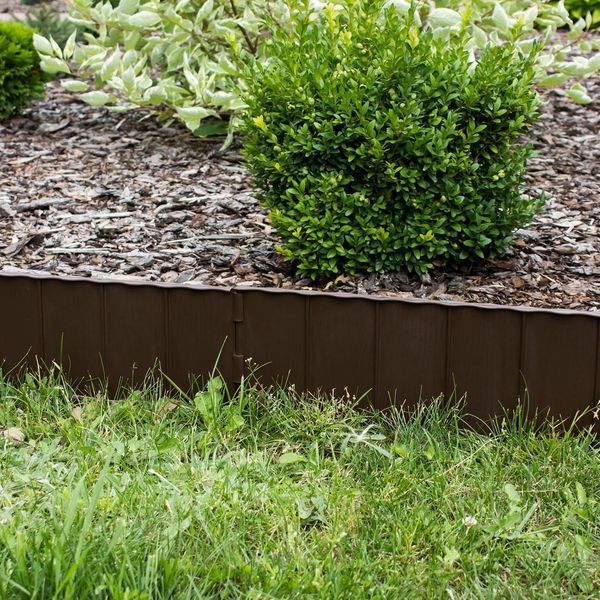 Бордюр садовий Prosperplast GARDEN FENCE, коричневий, 5,9 м 897959440 фото