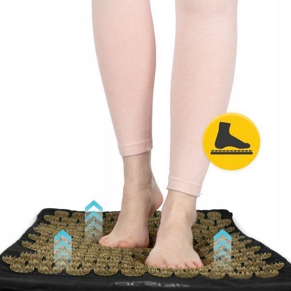 Килимок акупунктурний з валиком 4FIZJO Classic Mat XL Аплікатор Кузнєцова Black/Gold (P-5907739315052) 50003792 фото