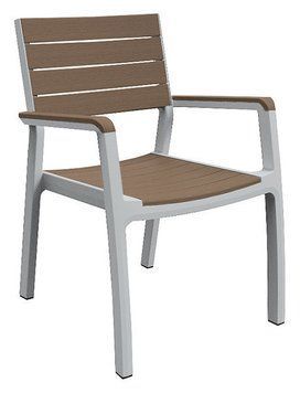 Стілець садовий пластиковий Keter Harmony armchair, біло-бежевий 894913437 фото