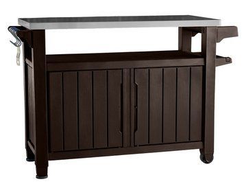 Стол-буфет садовый для барбекю Keter UNITY XL, коричневый, 207 л 1425832205 фото
