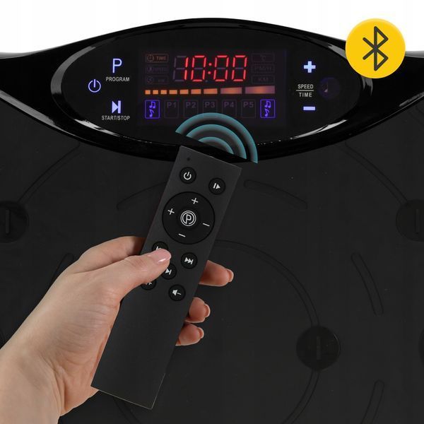 Віброплатформа для тренувань 4FIZJO Ultra+ з пультом та еспандерами Black (P-5905973402873) 50005130 фото