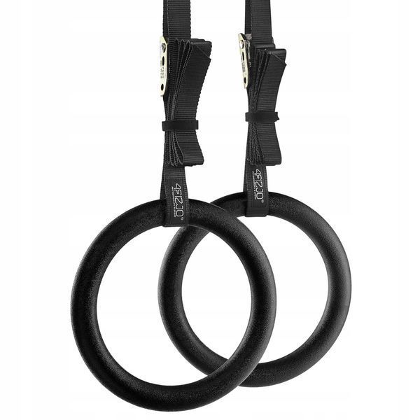 Гімнастичні кільця 4FIZJO з ABS пластику, регульовані Black (P-5907739314864) 50004589 фото