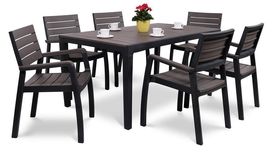 Стілець садовий пластиковий Keter Harmony armchair, сіро-коричневий 894913439 фото