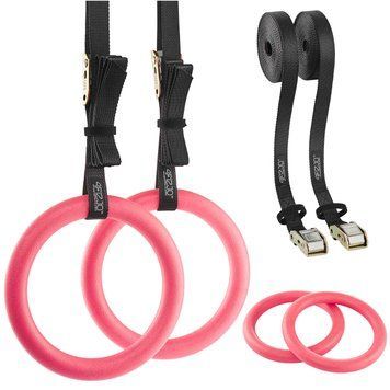 Гімнастичні кільця 4FIZJO з ABS пластику, регульовані Pink (P-5907739314888) 50004402 фото