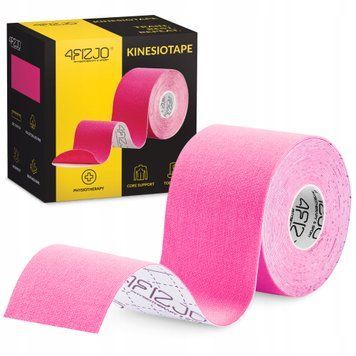 Стрічка кінезіологічна (кінезіо тейп) 4FIZJO 5 см x 5 м Pink (P-5907739316004) 50004787 фото