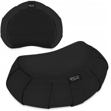 Подушка для йоги та медитації 4FIZJO Zafu напівкругла 40 x 30 x 12 см Black (P-5907739315519) 50005587 фото