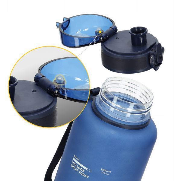 Пляшка для води спортивна 4FIZJO 1000 мл Blue (P-5905973403771) 50005284 фото