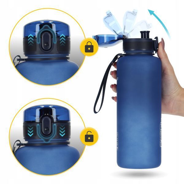 Пляшка для води спортивна 4FIZJO 1000 мл Blue (P-5905973403771) 50005284 фото
