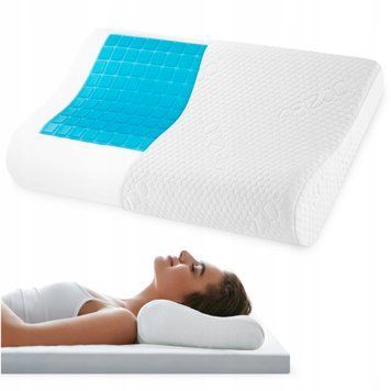 Подушка ортопедична 4FIZJO Ergo+ Small 30 x 50 см охолоджуюча для сну White (P-5907739319418) 50005388 фото