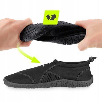 Взуття для пляжу (аквашузи) TSUNAMI Slip-On для плавання та водних видів спорту Size 29 Black (P-5905973406185) 50005538 фото