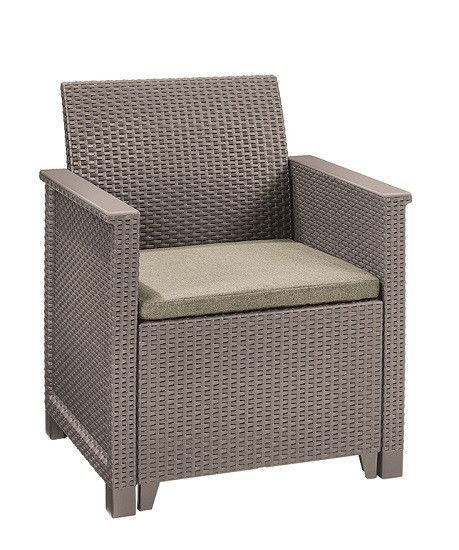Комплект садових меблів Keter Emma balcony set, стіл-скриня, бежевий 1231621225 фото