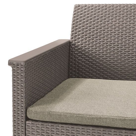 Комплект садових меблів Keter Emma balcony set, стіл-скриня, бежевий 1231621225 фото