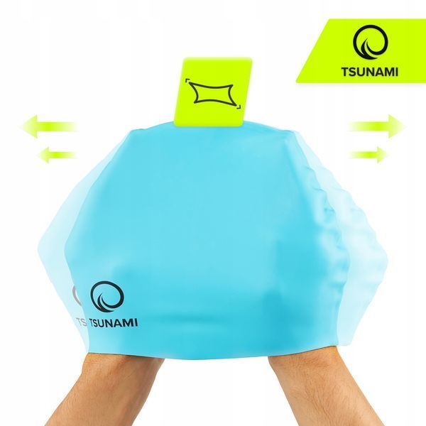 Шапочка для плавання TSUNAMI Kids дитяча Sky Blue (P-5905973401807) 50005132 фото