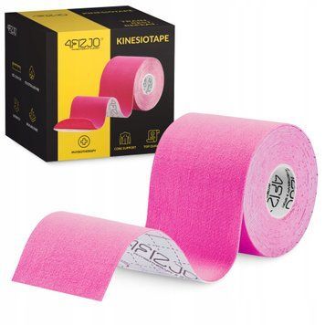 Стрічка кінезіологічна (кінезіо тейп) 4FIZJO 7.5 см x 5 м Pink (P-5907739318893) 50004794 фото