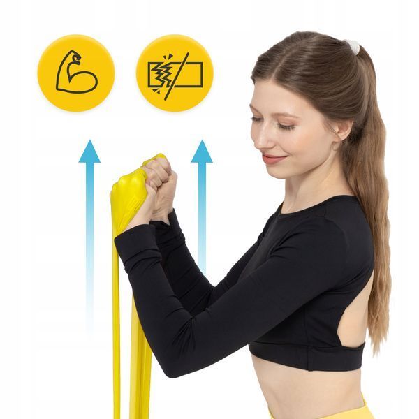 Стрічка-еспандер для спорту та реабілітації 4FIZJO Flat Band 200 х 15 cм 1-2 кг Yellow (P-5907222931639) 50001357 фото