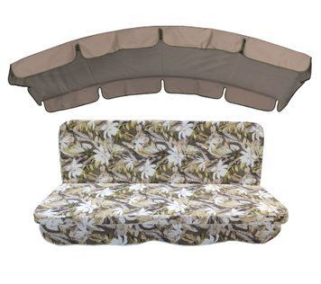 Комплект подушек к качелям eGarden CLAIR GRIS 180x110x6 кофейный тент 120х210 5636 фото