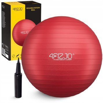 М'яч для фітнесу (фітбол) 4FIZJO 55 см Anti-Burst Red (P-5907222931509) 50001756 фото