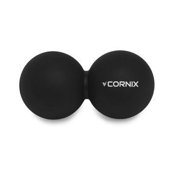 Масажний м'яч Cornix Lacrosse DuoBall 6.3 x 12.6 см XR-0113 Black 50004464 фото