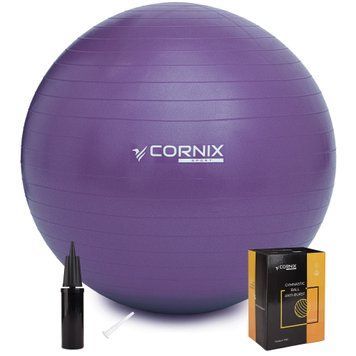 М'яч для фітнесу (фітбол) Cornix 85 см Anti-Burst XR-0250 Violet 50004721 фото