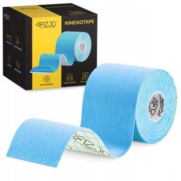 Стрічка кінезіологічна (кінезіо тейп) 4FIZJO 7.5 см x 5 м Sky Blue (P-5907739318909) 50004795 фото