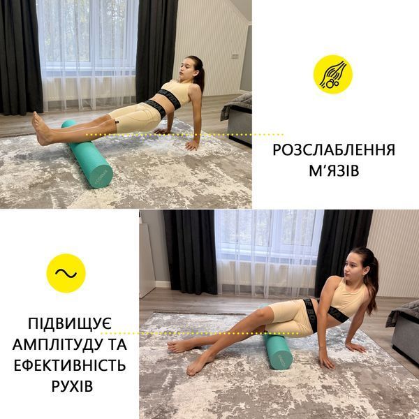 Масажний ролик Cornix EVA+ 90 x 15 см (валик, роллер) XR-0315 Mint 50005090 фото