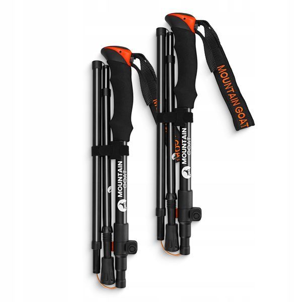 Трекінгові палиці Mountain Goat Pro+ 43-130 см Black/Orange (P-5907739318251) 50004599 фото