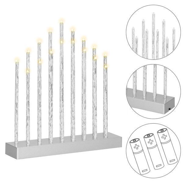 Декоративний світильник (свічник) на батарейках Springos 17 LED CL0852 50003399 фото