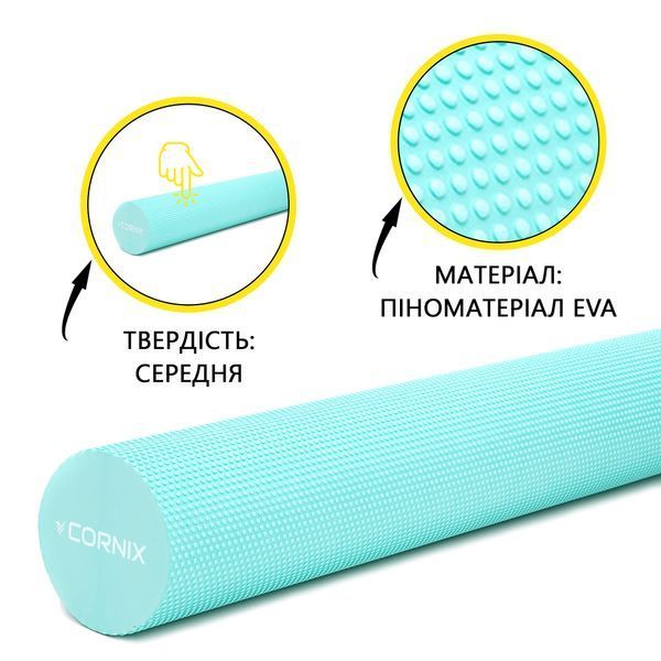 Масажний ролик Cornix EVA+ 90 x 15 см (валик, роллер) XR-0315 Mint 50005090 фото