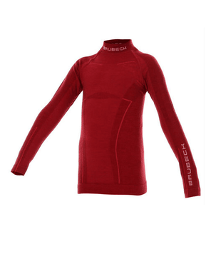 Футболка з довгим рукавом Brubeck ACTIVE WOOL (LS13690) бордова 152/158 12299 фото