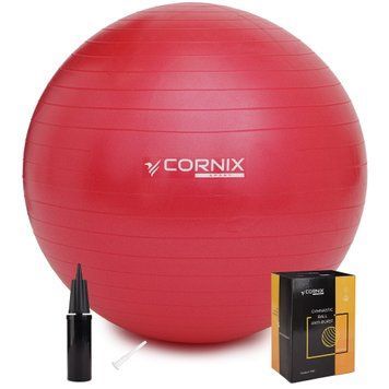 М'яч для фітнесу (фітбол) Cornix 85 см Anti-Burst XR-0252 Red 50004723 фото