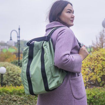 Рюкзак-антикрадій OOLOO Кенгуру mini 40x30x12 см,оливково-трав'яний 414/861 30004104 фото