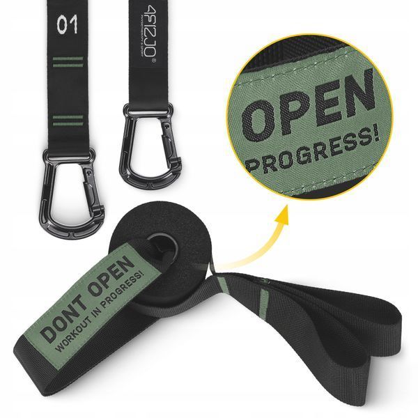 Гімнастичні кільця 4FIZJO дерев'яні, регульовані Black/Green (P-5905973402736) 50005294 фото