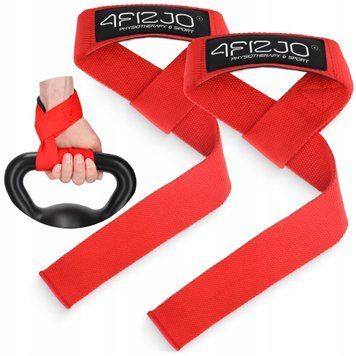 Лямки для станової тяги 4FIZJO Deadlift Straps Red (P-5905973402286) 50005599 фото
