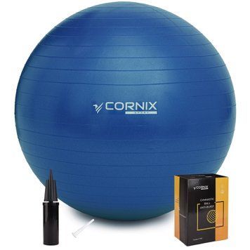 Мяч для фитнеса (фитбол) Cornix 55 cm Anti-Burst XR-0015 Blue 50003806 фото